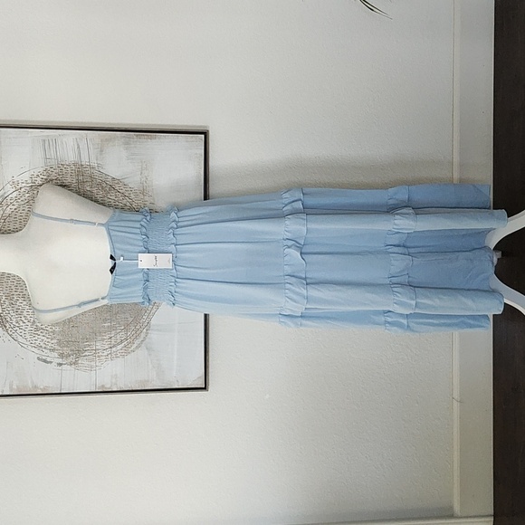 New Pretty Blue Maxi Dress Size S - Picture 6 of 8